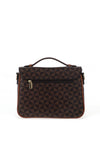 Zen Collection Geo Check Flap Over Grab Bag, Camel