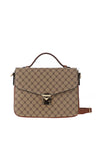 Zen Collection Monogram Flap Over Grab Bag, Taupe