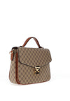 Zen Collection Monogram Flap Over Grab Bag, Taupe