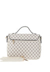 Zen Collection Monogram Flap Over Grab Bag, White