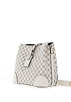 Zen Collection Monogram Bucket Shoulder Bag, White