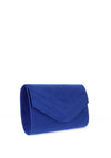 Zen Collection Faux Suede Envelope Fold Stripe Clutch Bag, Royal Blue