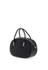 Zen Collection Woven Print Quilted Mini Grab Bag, Black
