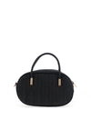 Zen Collection Woven Print Quilted Mini Grab Bag, Black