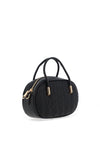 Zen Collection Woven Print Quilted Mini Grab Bag, Black