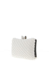 Zen Collection Pearl Detailed Clutch Bag, White