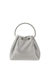Zen Collection Tassel Satin Buckle Bag, Silver