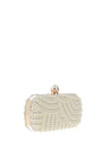 Zen Collection Pearl Detailed Clutch Bag, Cream