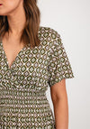 Serafina Collection Diamond Pattern Maxi Dress, Green