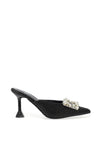Zen Collection Woven Mule Heeled Shoe, Black