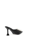 Zen Collection Woven Mule Heeled Shoe, Black