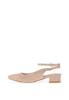 Zen Collection Patent Sling Back Shoes, Beige
