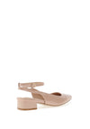 Zen Collection Patent Sling Back Shoes, Beige