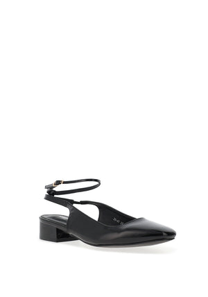 Zen Collection Patent Sling Back Shoes, Black