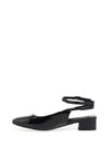 Zen Collection Patent Sling Back Shoes, Black