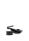 Zen Collection Patent Sling Back Shoes, Black