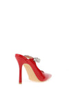 Zen Collection Patent Embellished Strap Heeled Shoes, Red