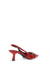 Zen Collection Croc Print Sling Back Heeled Shoes, Red