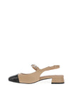 Zen Collection Chain Sling Back Shoes, Beige