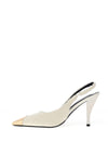 Zen Collection Boucle Sling Back Heeled Shoes, Cream