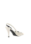 Zen Collection Boucle Sling Back Heeled Shoes, Cream