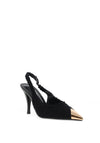 Zen Collection Boucle Sling Back Heeled Shoes, Black
