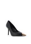 Zen Collection Gold Toe Heeled Court Shoes, Black