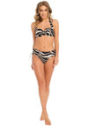Pastunette Animal Print Bikini Top and Brief Set, Black
