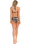 Pastunette Animal Print Bikini Top and Brief Set, Black