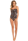 Pastunette Beach Animal Print Scoop Back Swimsuit, Black