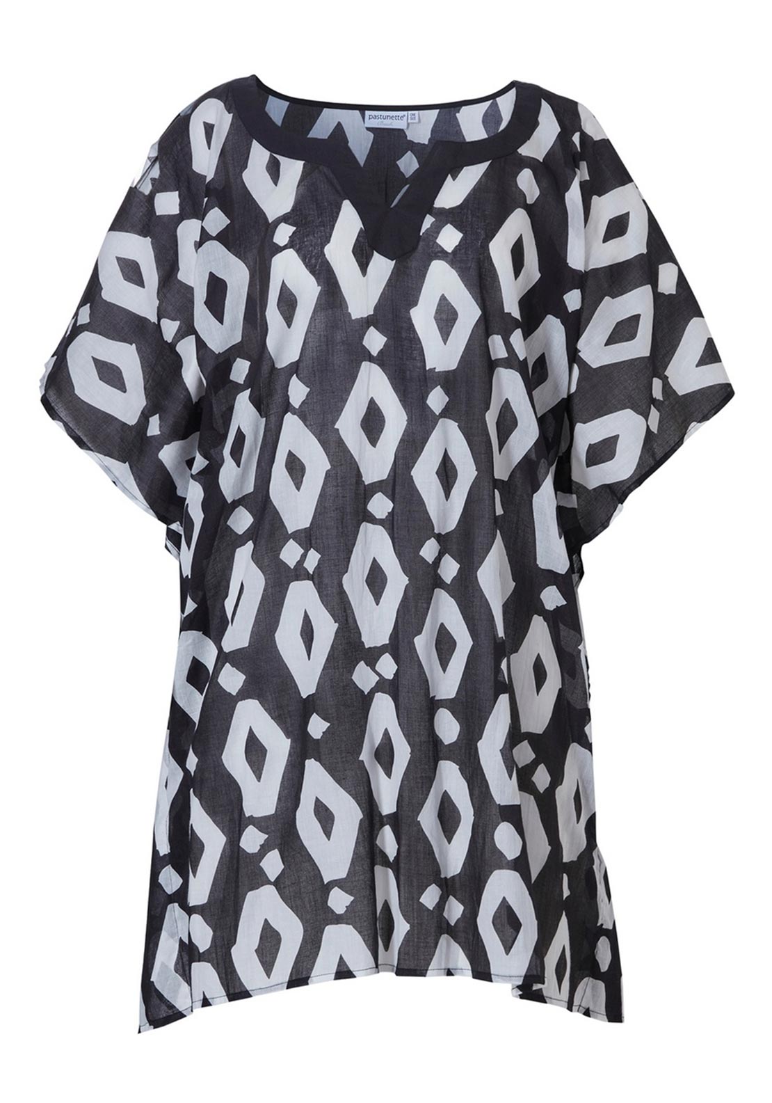 Pastunette Geometric Beach Kaftan, Black