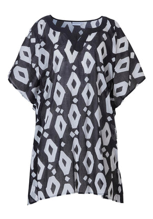 Pastunette Geometric Beach Kaftan, Black