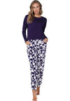 Pastunette Orchid Long Sleeve Pyjama Set, Purple