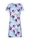 Pastunette Deluxe Floral Short Sleeve Nightdress, Blue