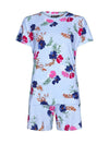 Pastunette Deluxe Floral Short Pyjama Set, Blue