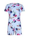 Pastunette Deluxe Floral Short Pyjama Set, Blue