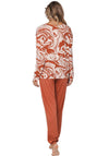 Pastunette Ethernal Cuffed Pyjama Set, Orange