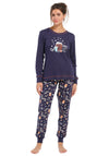 Pastunette Long Sleeve Popcorn Movie Night Pyjama Set, Dark Blue