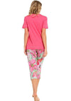 Pastunette Floral Market Capri Pyjama Set, Pink