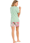 Pastunette Floral Market Short Pyjama Set, Green