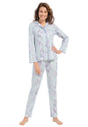 Pastunette Paisley Floral Long Sleeve Pyjama Set, Snow