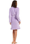 Pastunette Frill Wrap Over Dressing Gown, Light Purple