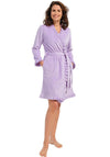 Pastunette Frill Wrap Over Dressing Gown, Light Purple