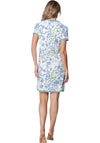 Pastunette Lace Trim Floral Short Sleeve Nightdress, Blue