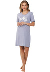 Pastunette Floral Stripe Nightdress, Grey
