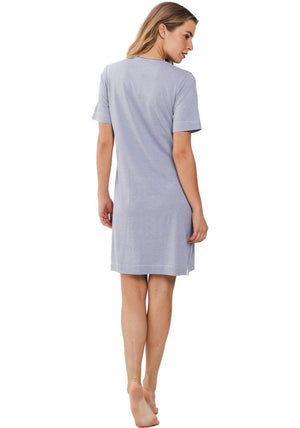 Pastunette Floral Stripe Nightdress, Grey