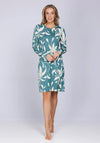 Pastunette Nodic Leaf Long Sleeve Nightdress, Green