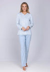 Pastunette Print Long Sleeve Pyjama Set, Blue
