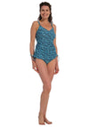 Pastunette V Neck Print Tankini, Blue