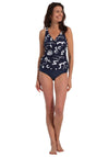 Pastunette Print V Neck Tankini, Navy